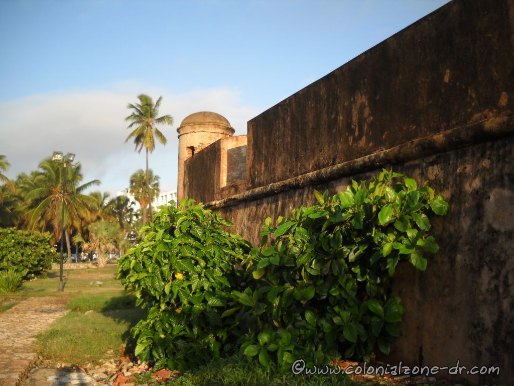 Fort San Gil front of the Caribbean Sea on the Malecon in Santo Domingo